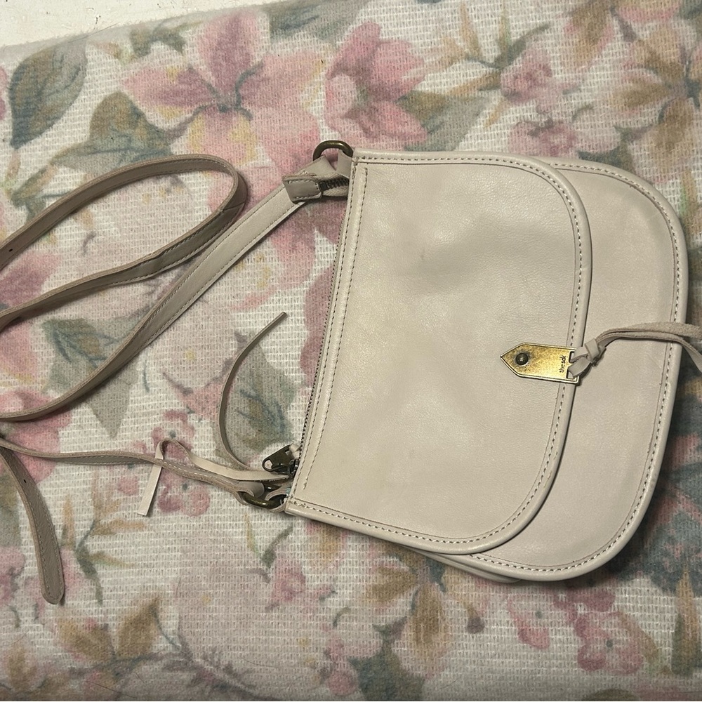 The Sak Cream Leather Crossbody Bag